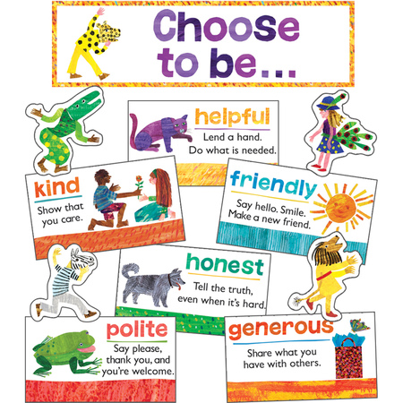 CARSON DELLOSA World of Eric Carle™ Positive Character Traits Mini Bulletin Board Set 110460